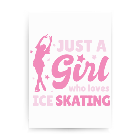 Ice skating love print poster wall art decor - Graphic Gear
