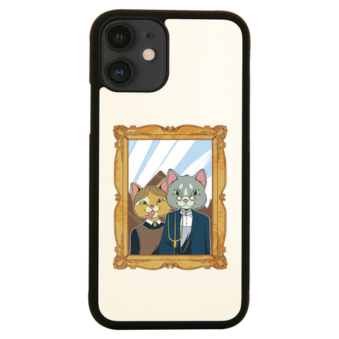 American gothic cat iPhone case cover 11 11Pro Max XS XR X - Graphic Gear