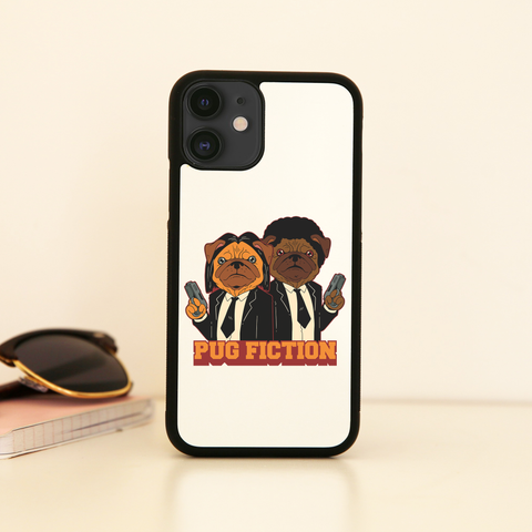 Pug fiction parody dog iPhone case cover 11 11Pro Max XS XR X - Graphic Gear