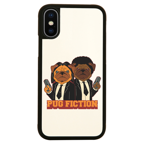 Pug fiction parody dog iPhone case cover 11 11Pro Max XS XR X - Graphic Gear