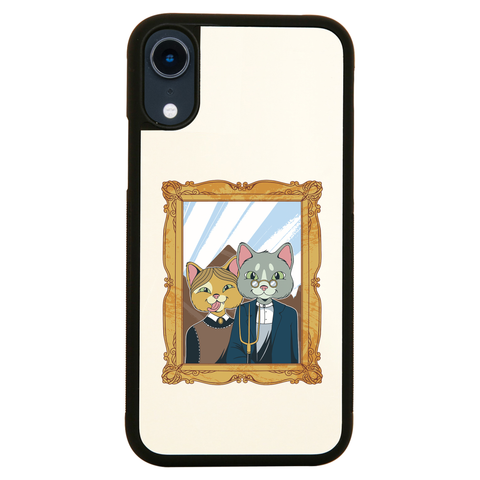 American gothic cat iPhone case cover 11 11Pro Max XS XR X - Graphic Gear