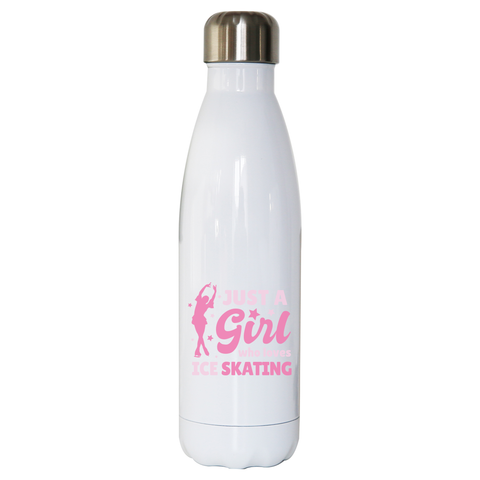 Ice skating love water bottle stainless steel reusable - Graphic Gear