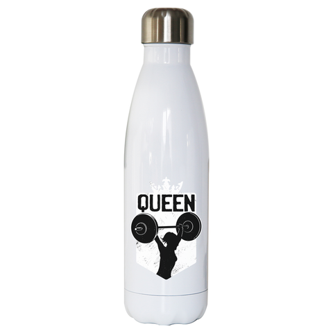Weightlifting queen water bottle stainless steel reusable - Graphic Gear