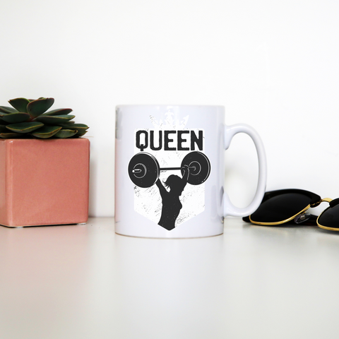 Weightlifting queen mug coffee tea cup - Graphic Gear