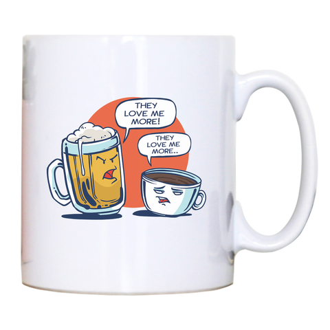 Beer vs coffee mug coffee tea cup - Graphic Gear