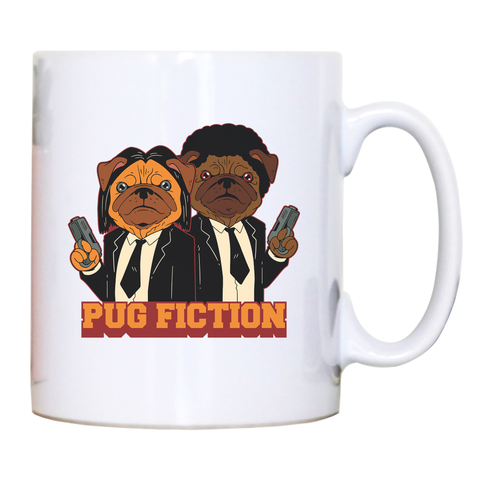 Pug fiction parody dog mug coffee tea cup - Graphic Gear