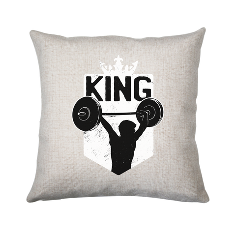 Weightlifting King cushion cover pillowcase linen home decor - Graphic Gear