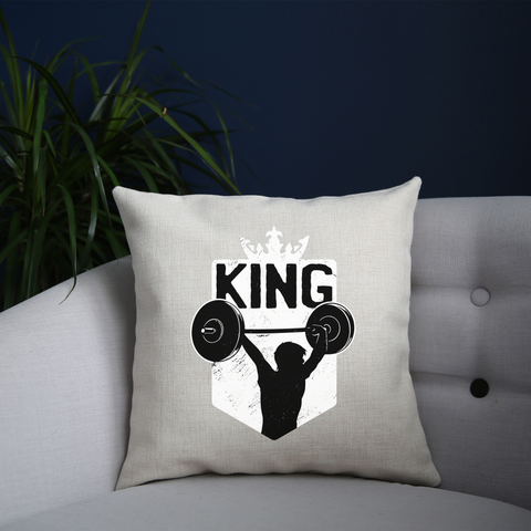 Weightlifting King cushion cover pillowcase linen home decor - Graphic Gear