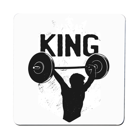 Weightlifting King coaster drink mat - Graphic Gear