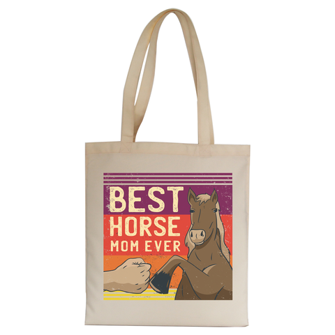 Best horse mom ever tote bag canvas shopping - Graphic Gear
