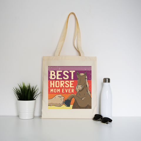 Best horse mom ever tote bag canvas shopping - Graphic Gear