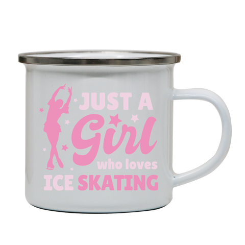 Ice skating love enamel camping mug outdoor cup colors - Graphic Gear