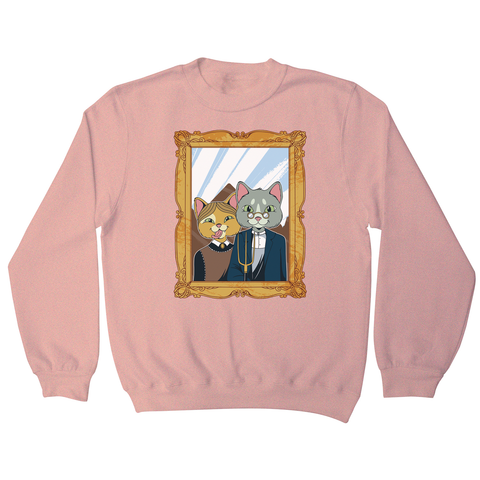 American gothic cat sweatshirt - Graphic Gear
