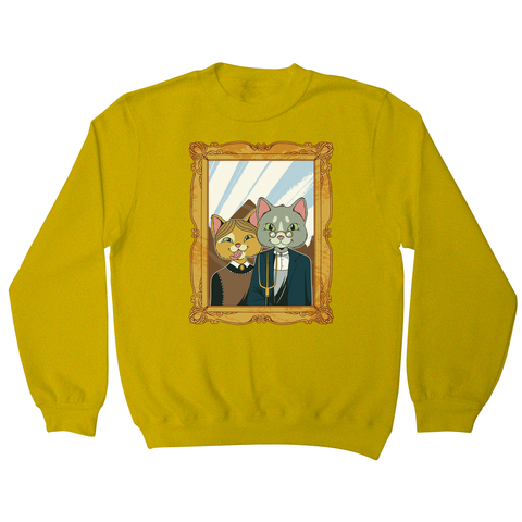 American gothic cat sweatshirt - Graphic Gear