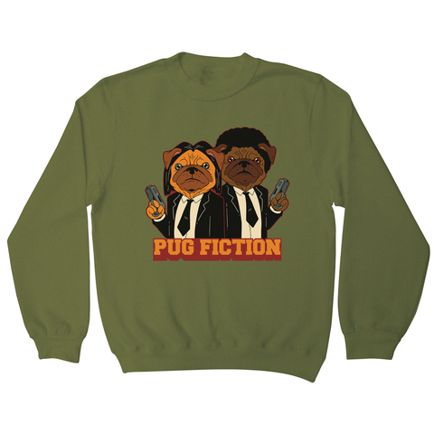 Pug fiction parody dog sweatshirt - Graphic Gear