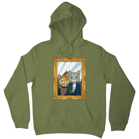 American gothic cat hoodie - Graphic Gear