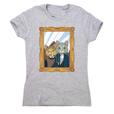 American gothic cat women's t-shirt - Graphic Gear