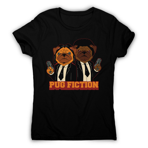 Pug fiction parody dog women's t-shirt - Graphic Gear