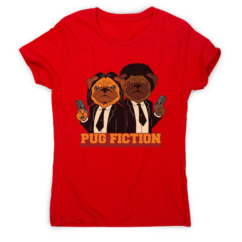 Pug fiction parody dog women's t-shirt - Graphic Gear