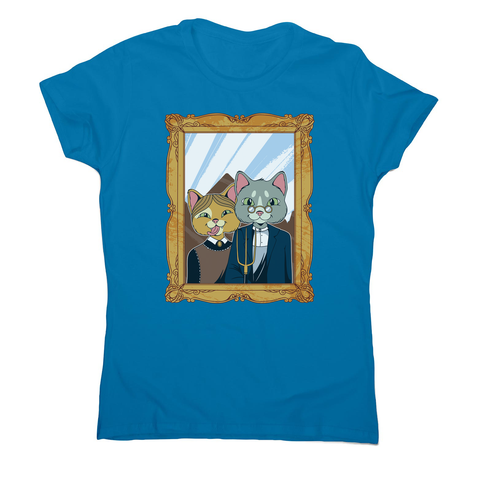 American gothic cat women's t-shirt - Graphic Gear