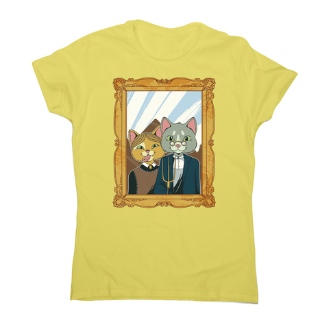American gothic cat women's t-shirt - Graphic Gear