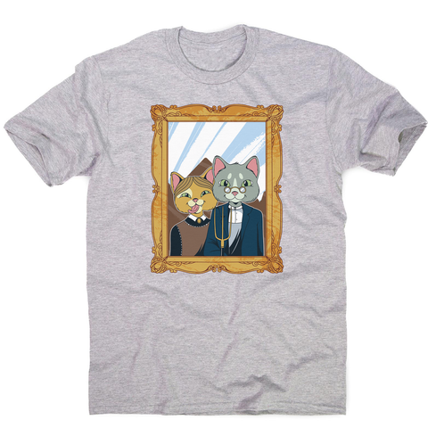 American gothic cat men's t-shirt - Graphic Gear