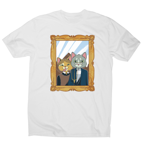 American gothic cat men's t-shirt - Graphic Gear