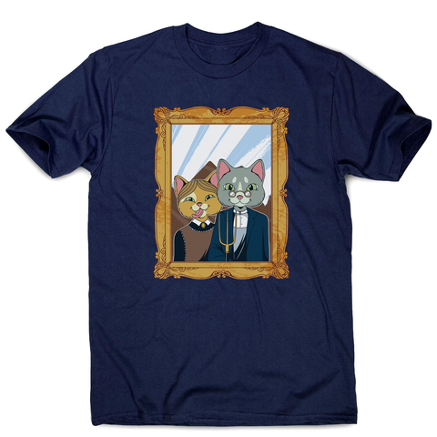 American gothic cat men's t-shirt - Graphic Gear