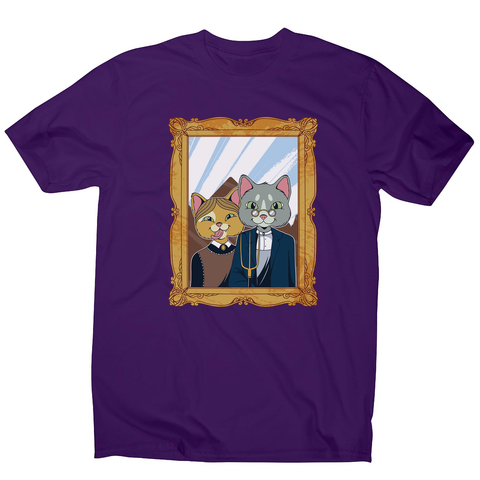 American gothic cat men's t-shirt - Graphic Gear