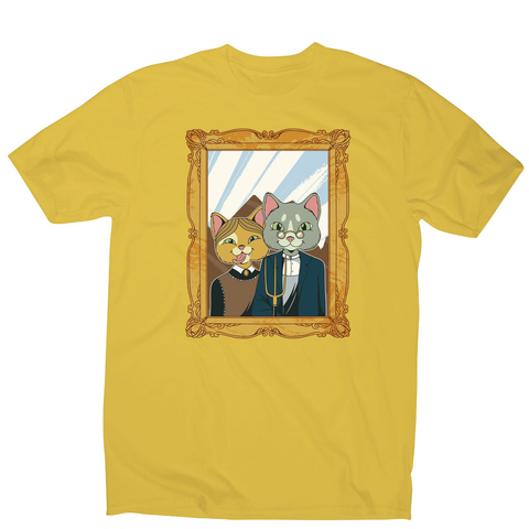 American gothic cat men's t-shirt - Graphic Gear