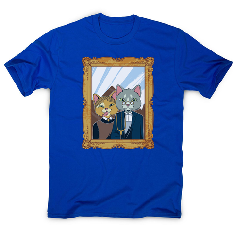 American gothic cat men's t-shirt - Graphic Gear
