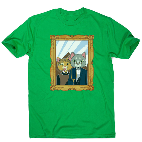 American gothic cat men's t-shirt - Graphic Gear