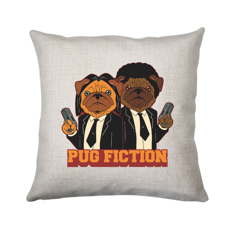 Pug fiction parody dog cushion cover pillowcase linen home decor - Graphic Gear