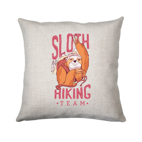 Sloth hiking team cushion cover pillowcase linen home decor - Graphic Gear
