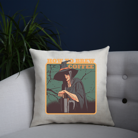 Coffee witch cushion cover pillowcase linen home decor - Graphic Gear