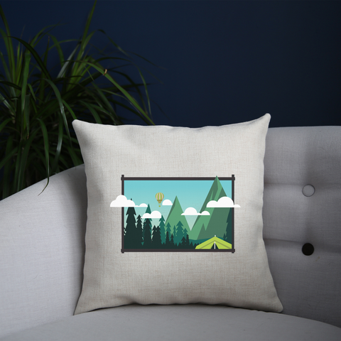 Camp landscape cushion cover pillowcase linen home decor - Graphic Gear