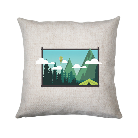 Camp landscape cushion cover pillowcase linen home decor - Graphic Gear