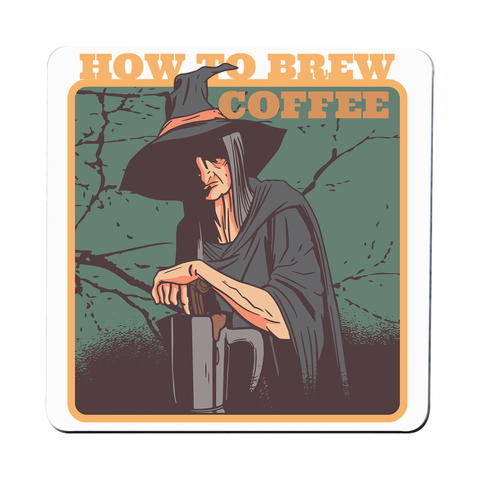 Coffee witch coaster drink mat - Graphic Gear