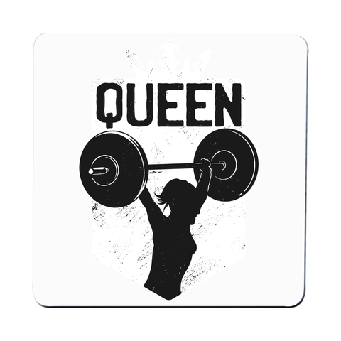 Weightlifting queen coaster drink mat - Graphic Gear
