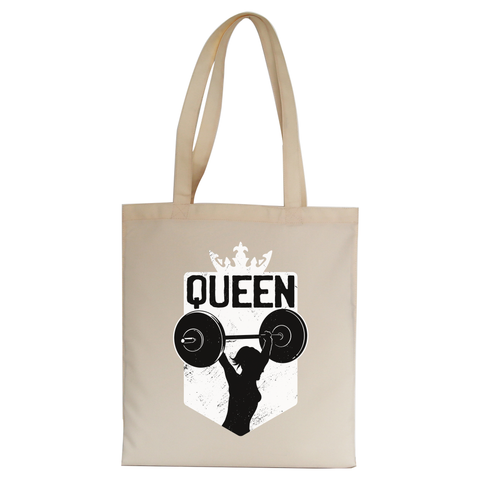 Weightlifting queen tote bag canvas shopping - Graphic Gear
