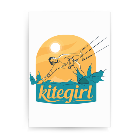 Kite girl print poster wall art decor - Graphic Gear