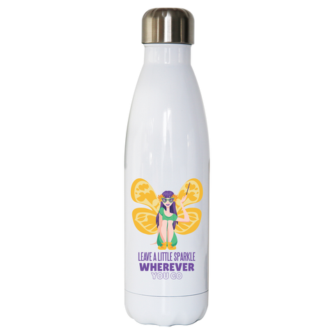Mardi gras fairy water bottle stainless steel reusable - Graphic Gear
