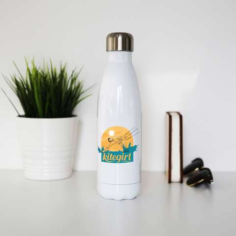Kite girl water bottle stainless steel reusable - Graphic Gear