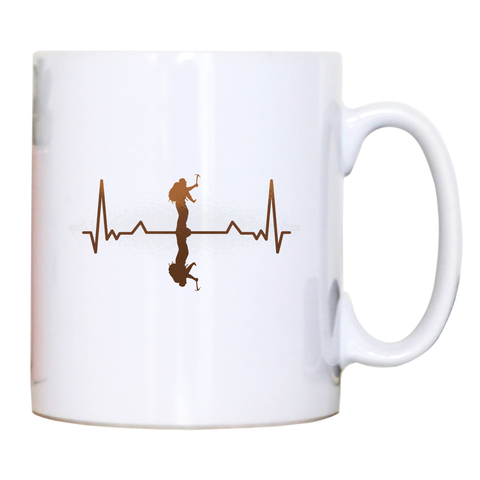 Heartbeat mountaineer mug coffee tea cup - Graphic Gear