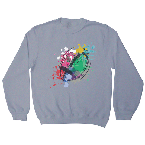 Watercolor rugby ball sweatshirt - Graphic Gear