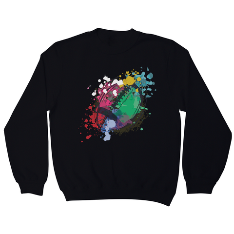 Watercolor rugby ball sweatshirt - Graphic Gear