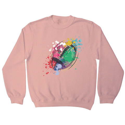 Watercolor rugby ball sweatshirt - Graphic Gear