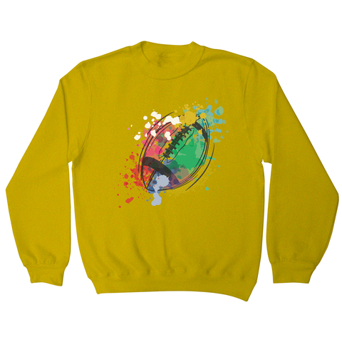 Watercolor rugby ball sweatshirt - Graphic Gear