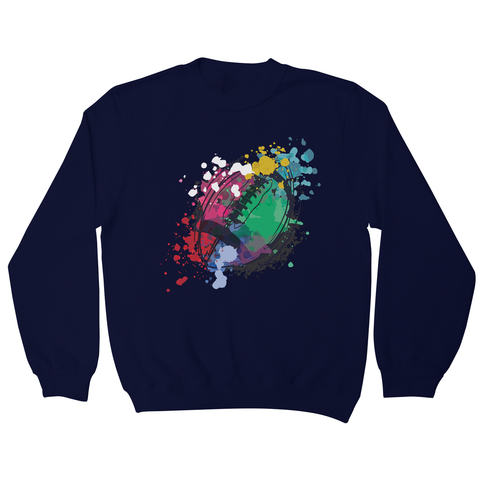Watercolor rugby ball sweatshirt - Graphic Gear