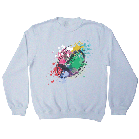 Watercolor rugby ball sweatshirt - Graphic Gear